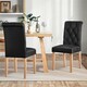 image 2 of Yaheetech Set of 2 Classic PU Leather Dining Chairs Black