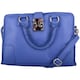 image 1 of London Leathergoods Womens Soft Premium Leather Hand Bag / Shoulder Bag with Detachable Strap | Blue | Periwinkle