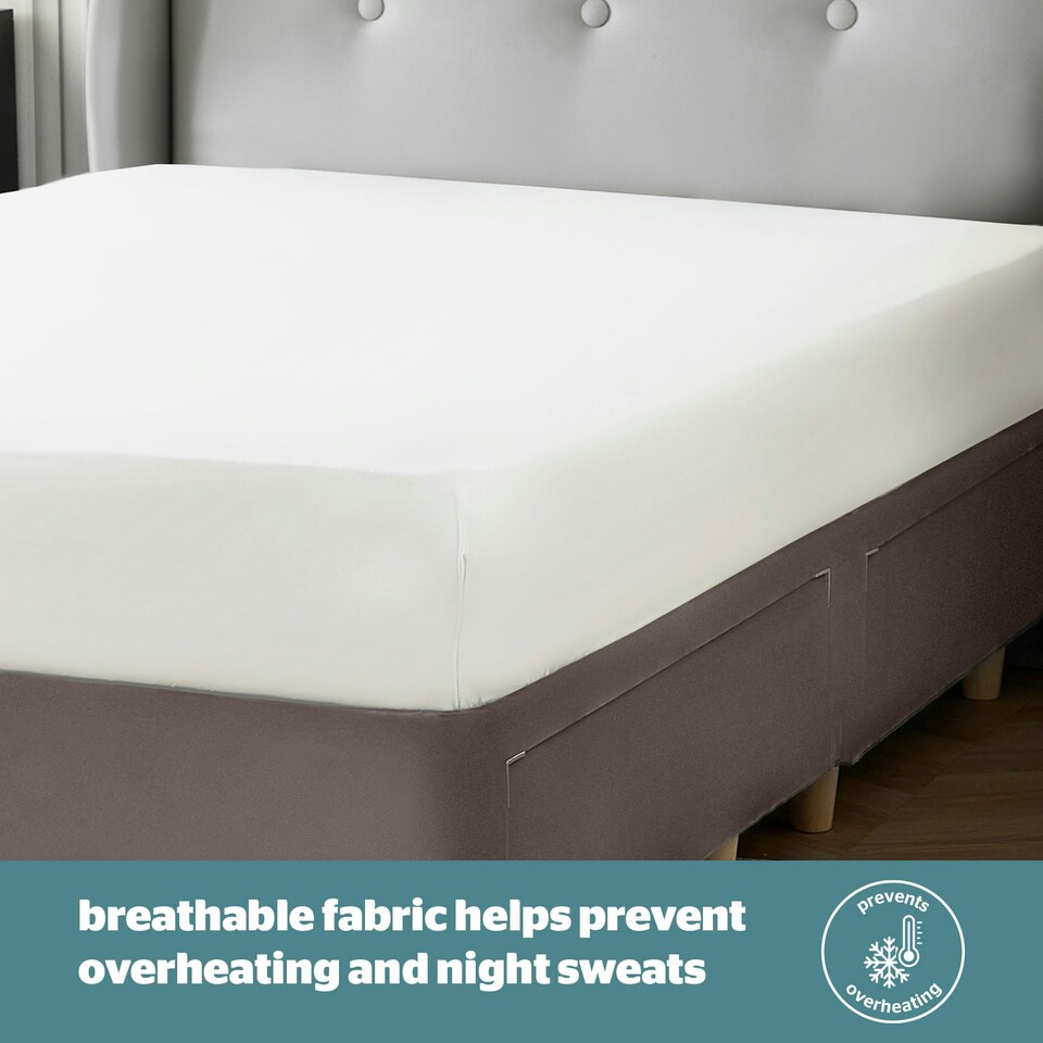 image 1 of Silentnight Restore Cooling Fitted Sheet, Luxurious Bamboo & Cotton Blend - Double
