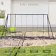 image 3 of Outsunny Garden Swing Set with Double Swings, Glider, Swing Seats for Outdoors