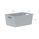 image 4 of Wham Studio 5 x 3.9L Rectangular Plastic Storage Baskets Ice White Grey