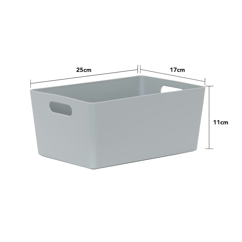 image 1 of Wham Studio 5 x 3.9L Rectangular Plastic Storage Baskets Ice White Grey