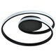 image 1 of Modern Single Loop Strip Flush LED Powered Ceiling Light Fitting in Black Sand