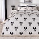 image 1 of OHS Bows 10.5 Tog Coverless Duvet with Pillowcase Bedding Set | White | Mono | Double