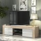 image 1 of TV Unit TV Stand Cabinet Sideboard Oak White High Gloss Storage 130cm