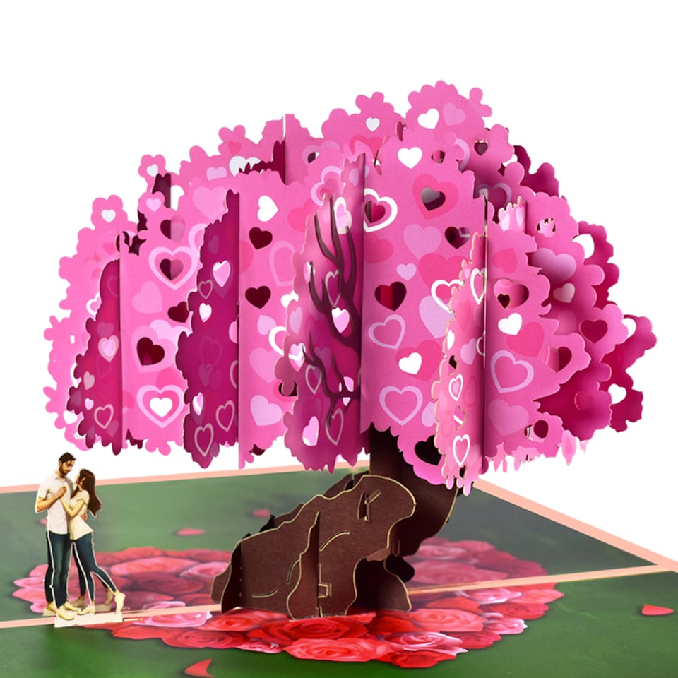 image 1 of Heart Tree 3D Pop Up Greeting Card