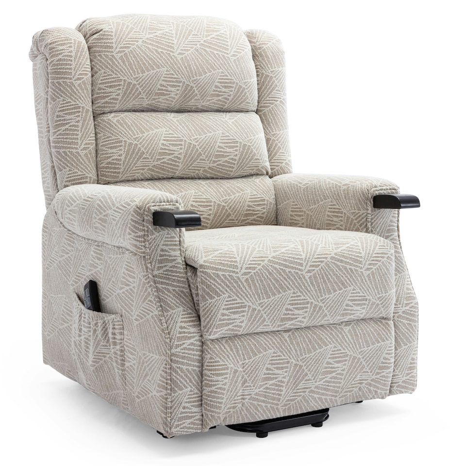 image 1 of Ashfield Electric Fabric Dual Motor Rise Recliner Lift Mobility Chair (Cream)