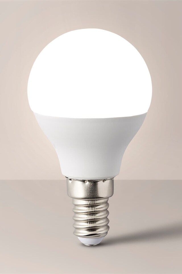 image 1 of ValueLights E14 Pack of 10 4W Golfball Warm White LED Bulbs | White