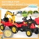 image 8 of HOMCOM Kids Children Pedal Go Kart Ride On Toy Car Excavator Tractor with Moving Bucket Steering Wheel Removable Digger For 3 - 6 Years