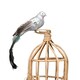 image 2 of Large Decorative Silver Paradise Bird With Clip - 35cm