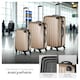 image 3 of Suitcase Set - 3 hard-shell suitcases with telescopic handle, swivel wheels | Cream | champagne | 1
