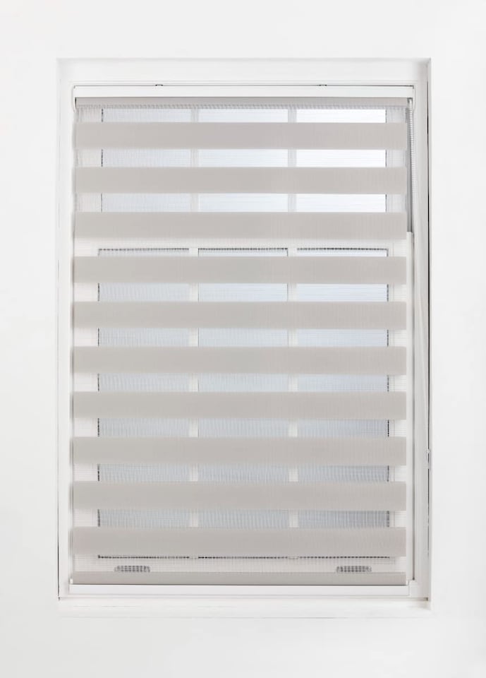 image 1 of Day and Night Zebra Roller Blind 160cm Wide x 165cm Long | Grey | Grey