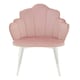 image 2 of Interiors by Premier Pink Velvet Dining Chair, Durable & Adjustable Velvet Office Chair, Backrest Pink Accent Chair with Chrome Legs