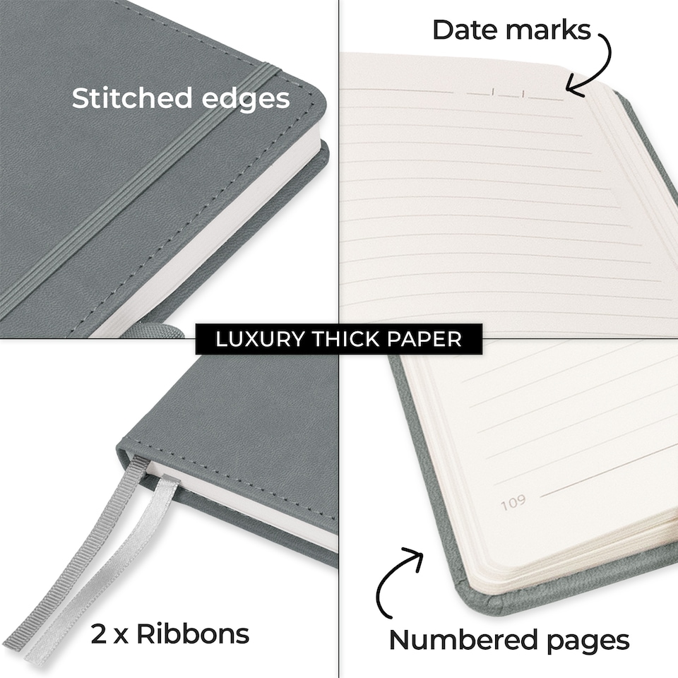 image 1 of Notes London A5 Italian Styled Moretti Notebook Light Grey