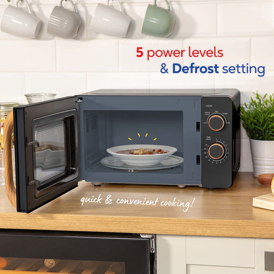 image 1 of Russell Hobbs RHMM713B-N/01 Manual Microwave 17L 700W Scandi Black
