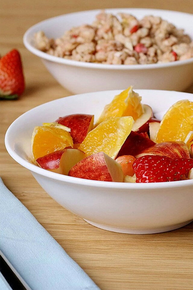 image 1 of Glim Glam Soup Bowl Set Cereal Bowls White Porcelain 6pcs | White