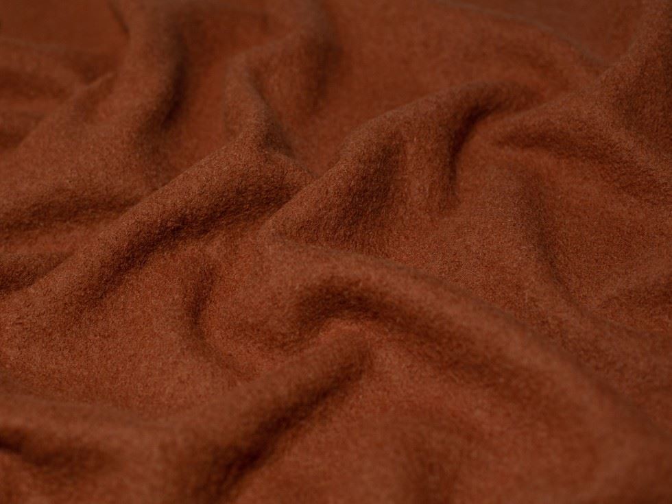Minerva Core Range Brown 100% Pure Boiled Wool Coating Fabric for Dressmaking, 140cm / 55" Wide - per metre