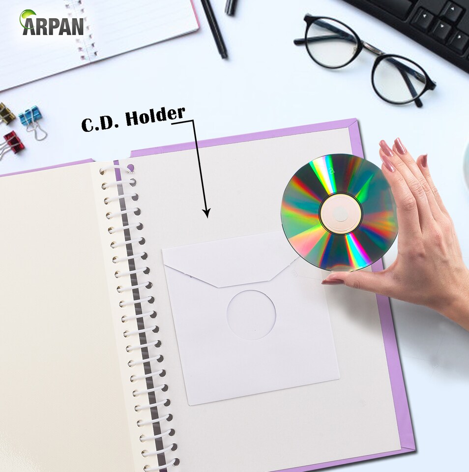 image 1 of ARPAN Self Adhesive Spiral Ring Binding Photo Album – 36 Sheets / 72 Sides – Large Sticky Page Scrapbook Memory Album for Photos, Keepsakes & Special Occasions