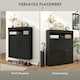 image 3 of HOMCOM Wall Mounted or Freestanding Shoe Cabinet with 2 Flip Drawers, Black