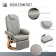 image 5 of HOMCOM Recliner Leisure Armchair with Wood Base Footrest