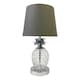 image 3 of Pair of Chrome Pineapple Touch Lamps with Grey Shades | Chrome | Grey | Large | 2