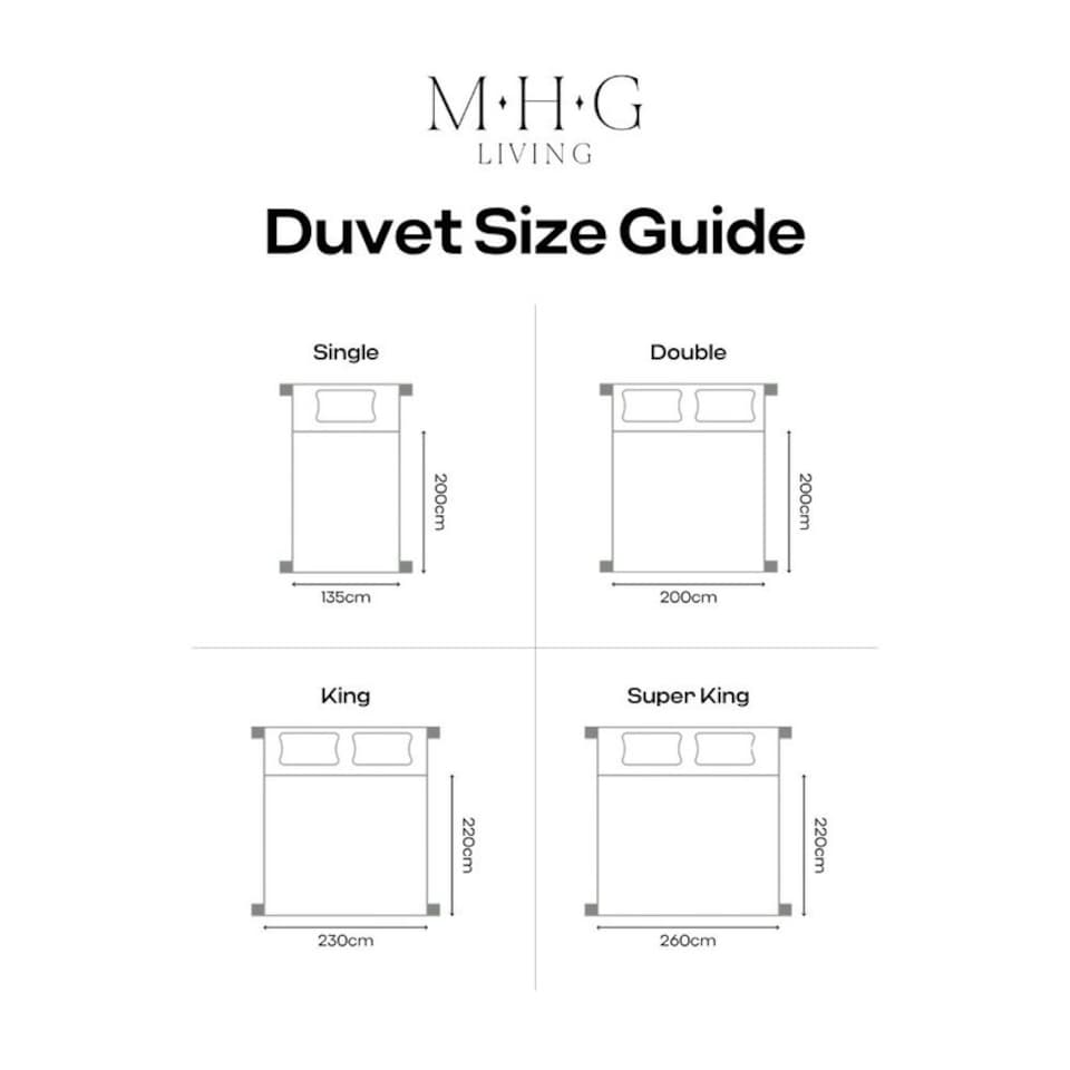 image 1 of MHG Living Striped 3 Tog Summer Duvet and Pillow Set|White|Single