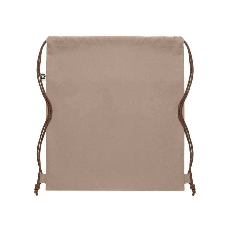image 1 of MidOcean Panda Recycled Cotton Drawstring Bag - Rope - One Size Brown