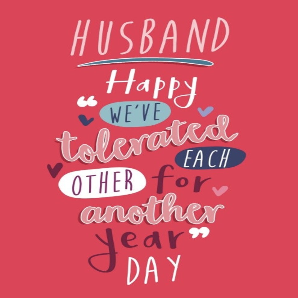 image 1 of Tolerated Each Other For Another Year - Husband Valentine's/ Anniversary Card