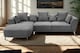 image 2 of The 3 Seater Nova Lounger Right Corner Sofa in Grey or Cream | Grey | One Size