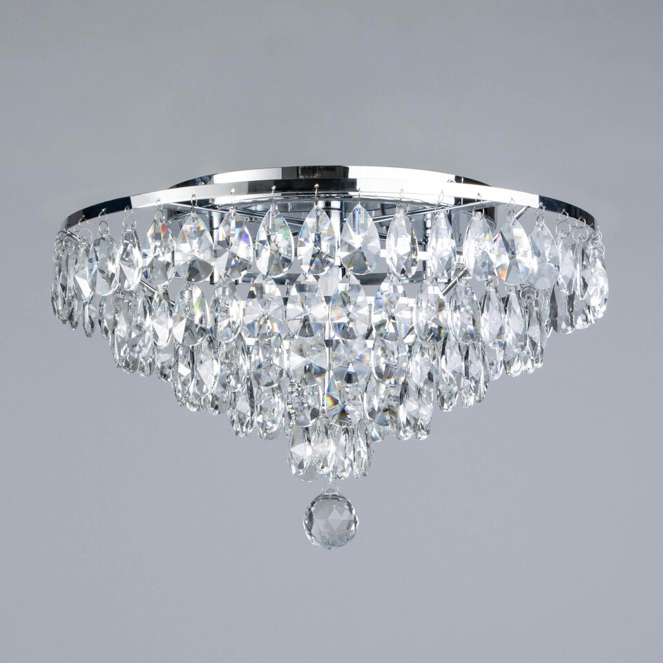 image 1 of BHS Elsa 4 Light Ceiling Light, Chrome