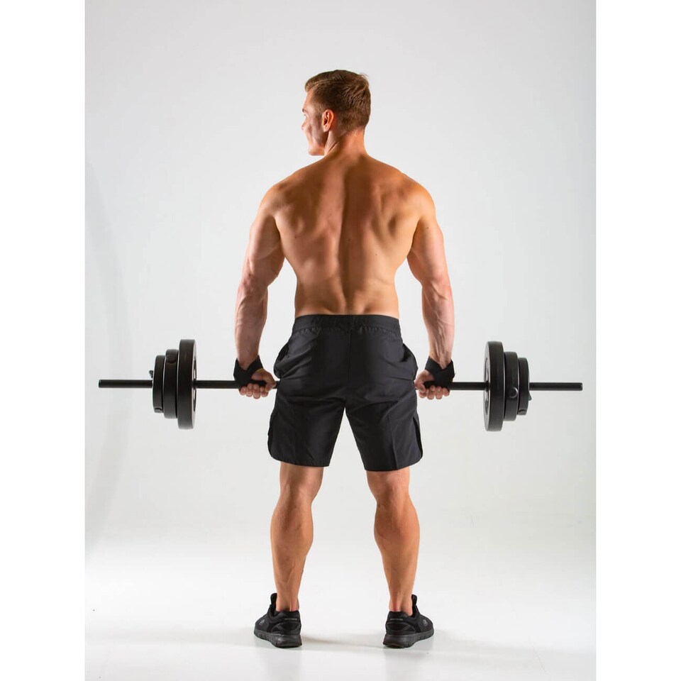 image 1 of HXGN 20kg Adjustable 1" Standard Barbell Set — Vinyl-Coated Plates, Knurled Grip | Black | BLACK | Standard