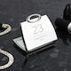 image 6 of Personalised Birthday Big Age Handbag Compact Mirror Silver