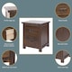 image 2 of Boston Handcrafted 2 Drawer Bedside Cabinet - Dark Brown Lacquer Finish, Colonial Design | Brown | Dark Brown | One Size | 1