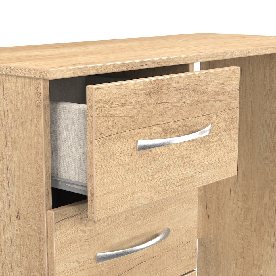 image 1 of Hampshire 3 Drawer Vanity in Nebraska Oak (Ready Assembled) | Brown | Nebraska Oak