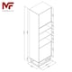 image 4 of Tall Display Cabinet 175cm – Industrial Oak & Black Matt Doors with Metal Frame Black | Oak