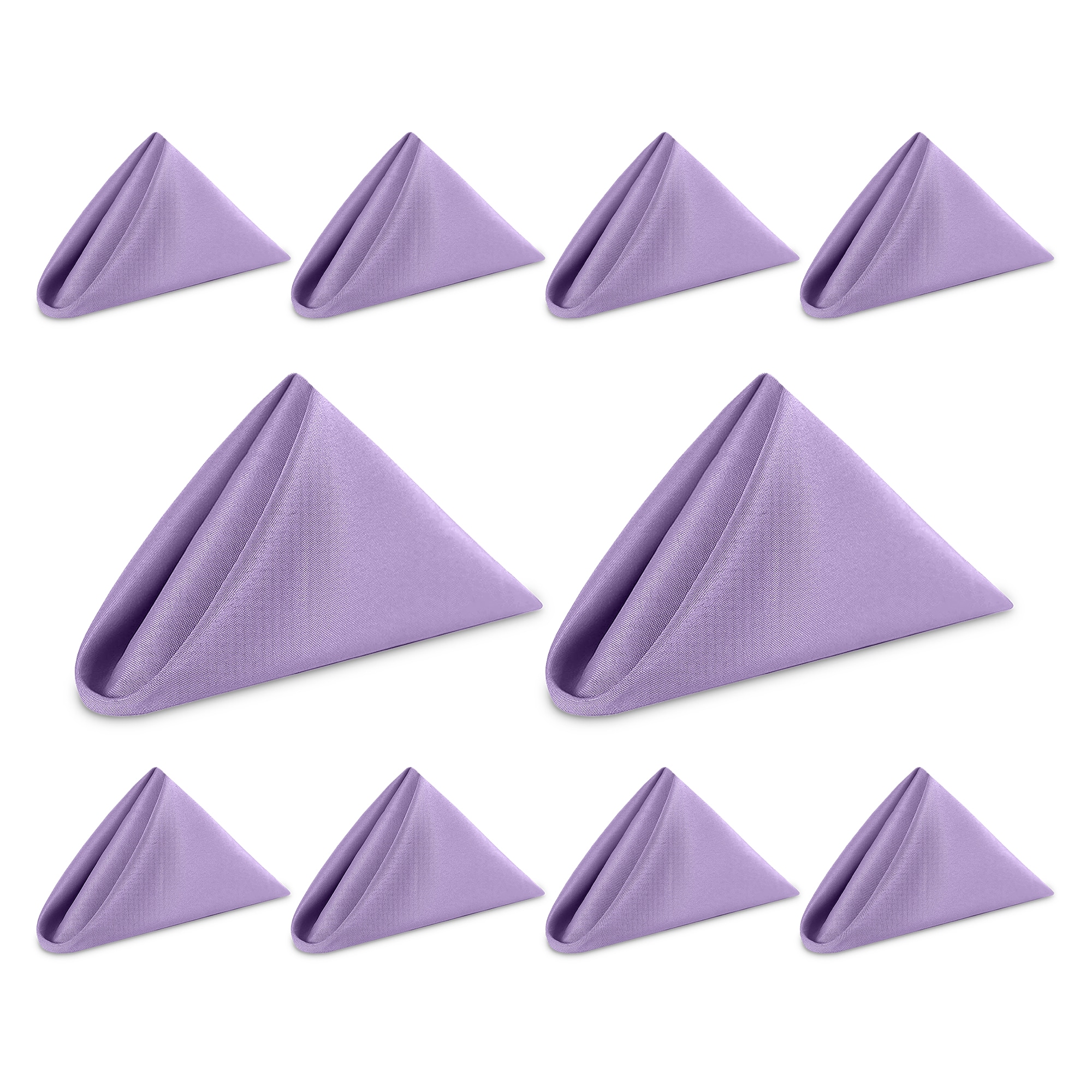 Neel Blue 20 Inch Polyester Table Napkins, Reusable, Wrinkle-Resistant Cloth Napkins, 10pcs in Lavender
