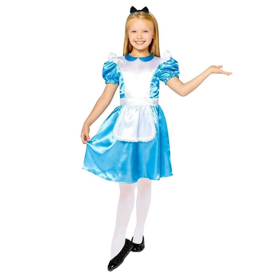 image 1 of Alice In Wonderland Girls Costume - Blue - 9-10 Years 9-10 years