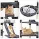 image 4 of Yaheetech 255 cm Tall Large Cat Tree Condo Dark Grey/White
