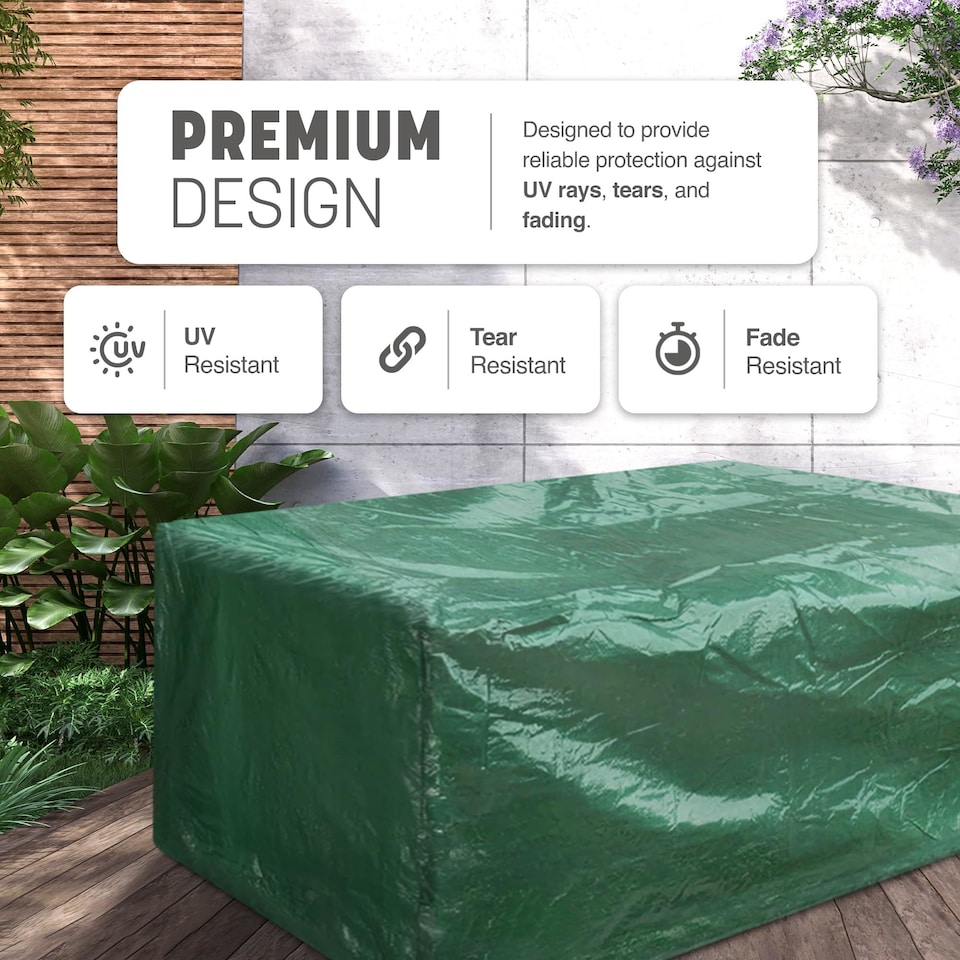 image 1 of Keplin Waterproof Garden Furniture Cover Heavy Duty Polyethylene Brass Eyelets