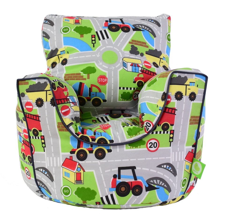 image 1 of Bean Lazy Road Map Bean Bag Armchair Toddler Size