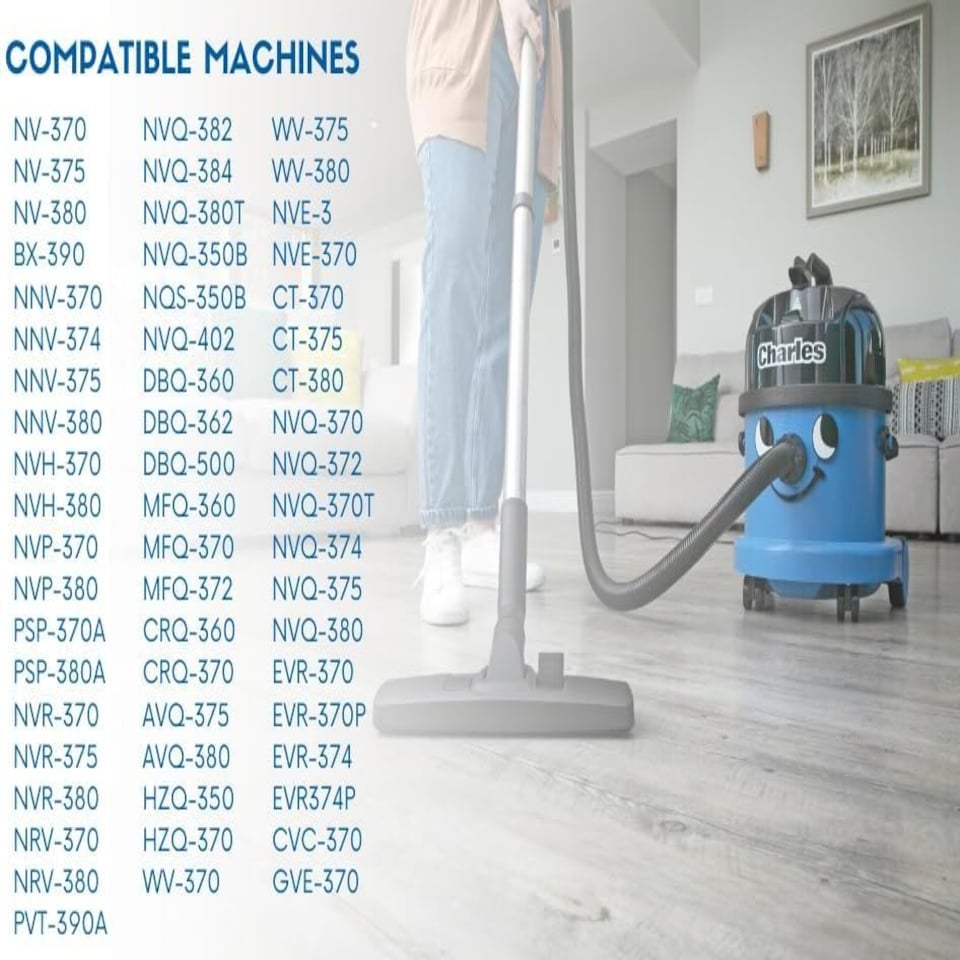 image 1 of Genuine George Charles Henry XL Vacuum Bags NVM-2BH HepaFlor Bags 604016