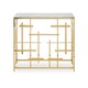 image 1 of Interiors by Premier Stylish White Marble Console Table|Versatile Decorative Table For  Patio|Convenient Rectangular Table White