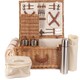 image 4 of Deluxe Fully Fitted 4 Person Traditional Picnic Basket | White | White | 1