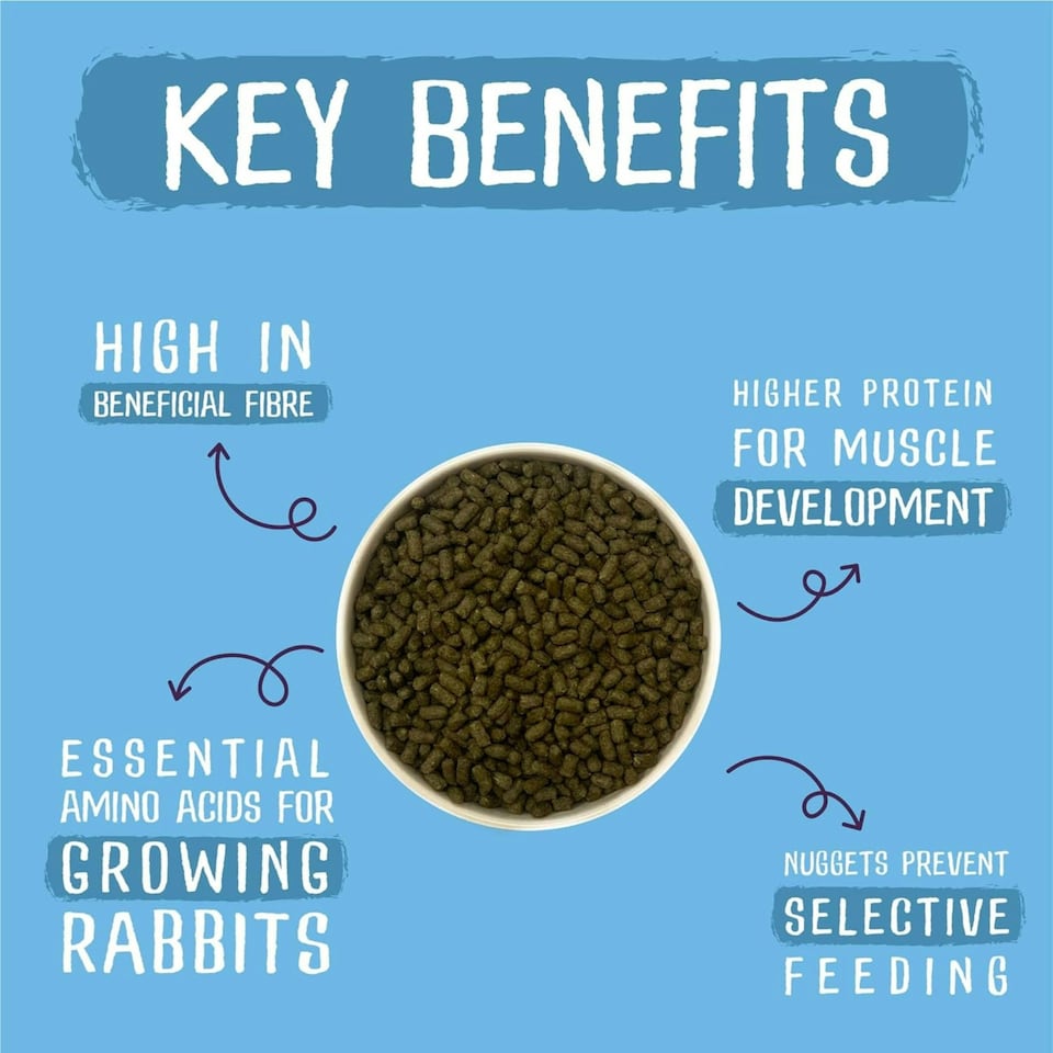 image 1 of Burgess Excel Junior & Dwarf Rabbit Nuggets With Mint - 10KG