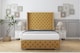 image 1 of Sloomy Arundel Mustard Plush Bed Frame With Mattress With 50"  Upholstered Wingback Headboard 3' Single