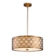 image 1 of Arabella 3 Light Large Round Ceiling Duo-Mount Pendant Gold, E27