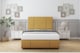 image 1 of Sloomy Lisbon Mustard Plush Divan Bed With Mattress 4 Drawers With 26" Strutted Headboard & 12" Matching Footboard 4' Small Double | Gold | Mustard | Small Double | 1