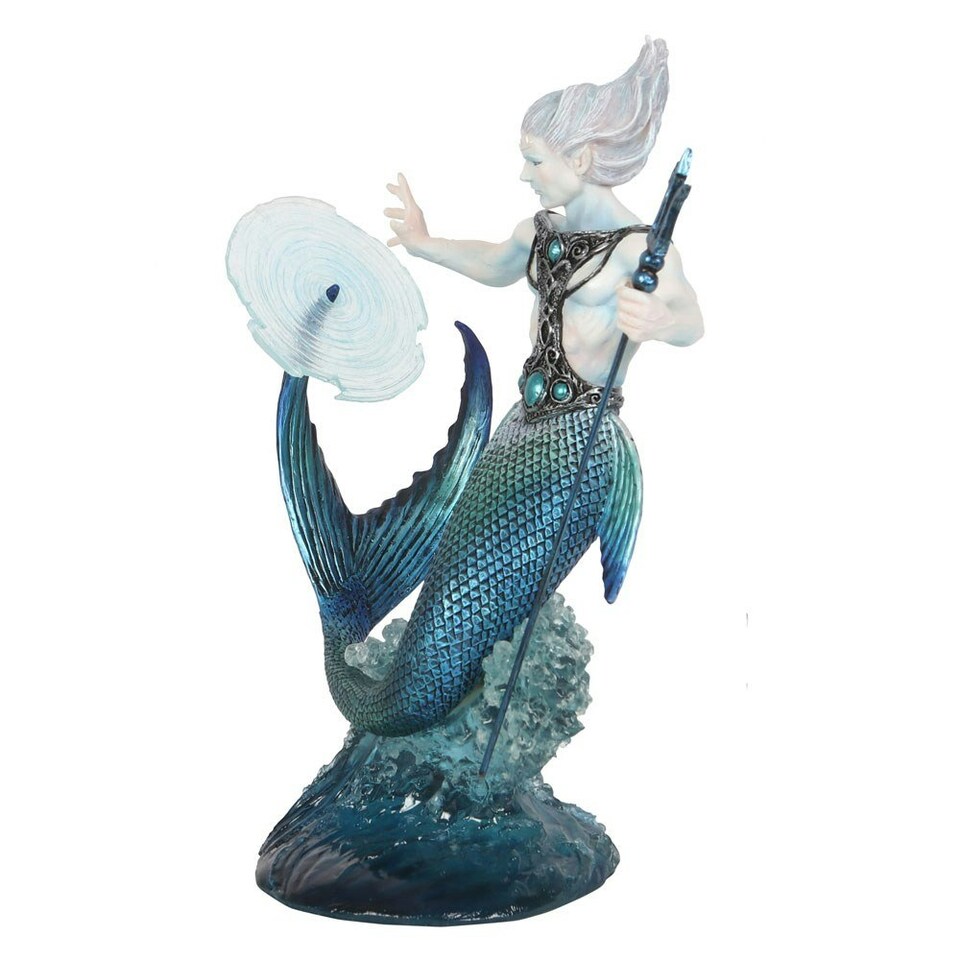 image 1 of Anne Stokes Water Elemental Wizard Collectable Figurine - Blue/White - One Size