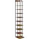image 1 of Yaheetech 10-Layer Rustic Vintage Shoe Rack for Compact Spaces-Rustic Brown