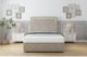 image 1 of Sloomy Sofia Gold Cream Plush Divan Bed With Mattress No Drawers With 26" Strutted Headboard & 12" Matching Footboard 4'6 Double | Cream | Cream | Double | 1